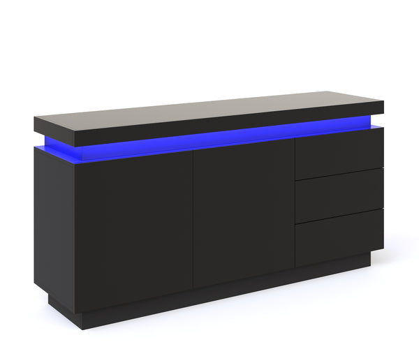 Sideboard LED ELVIO schwarz
