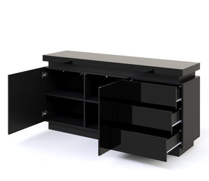 Sideboard LED ELVIO schwarz
