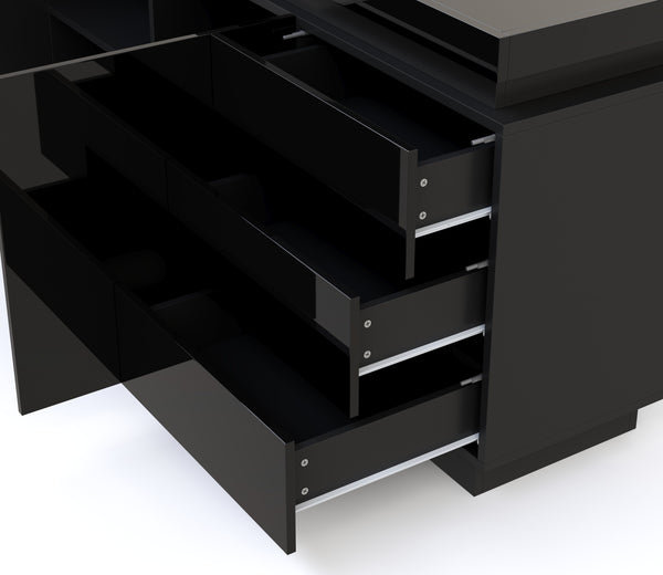 Sideboard LED ELVIO schwarz