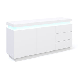 Sideboard LED ELVIO weiss