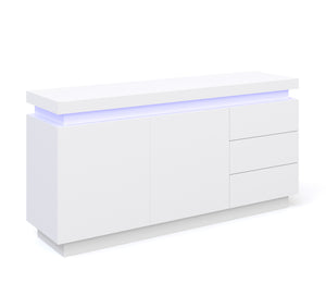Sideboard LED ELVIO weiss