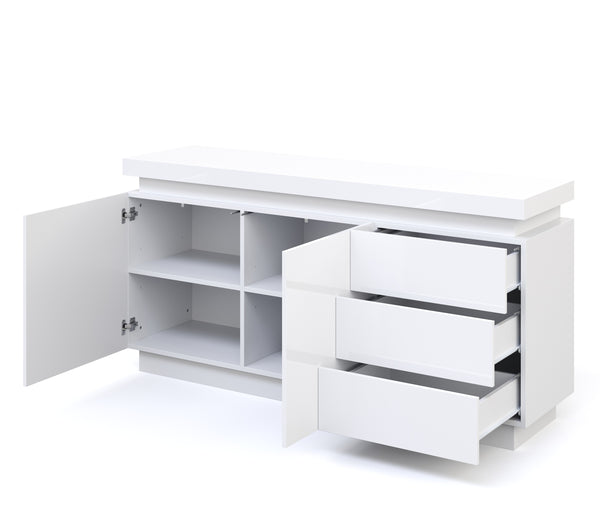 Sideboard LED ELVIO weiss