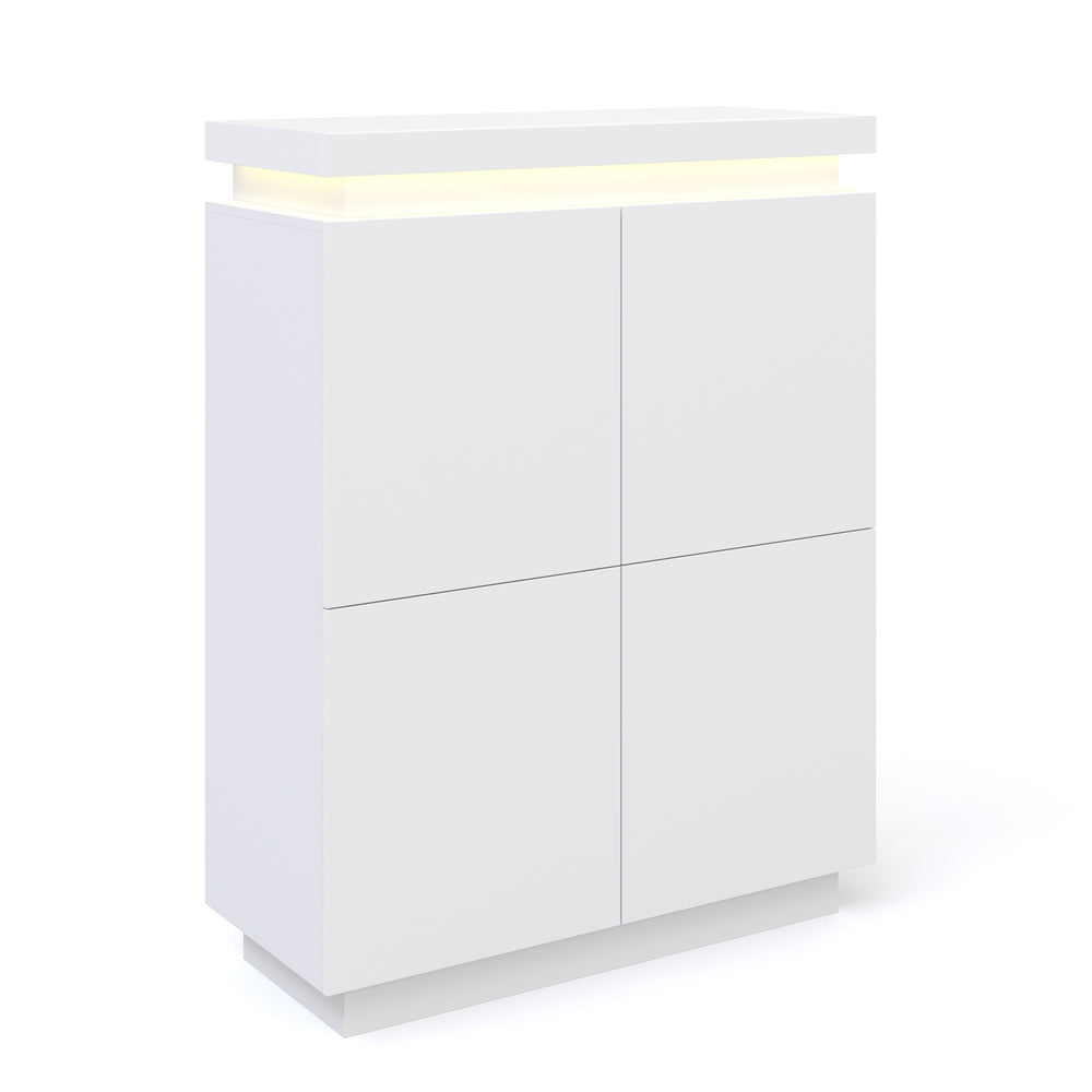 Cassettiera ENRICO LED bianca