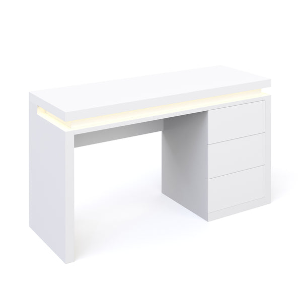Schreibtisch LED LEANDRO weiss