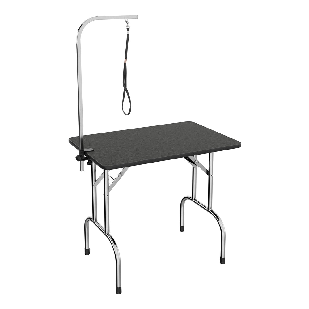 Grooming table with loop for dogs, black