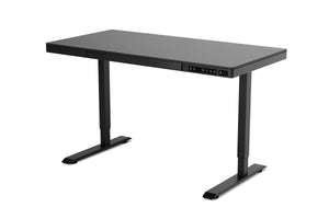 Bureau assis-debout électrique avec tiroir, 120 x 60 cm, noir