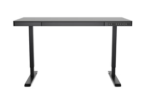 Bureau assis-debout électrique avec tiroir, 120 x 60 cm, noir