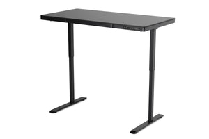 Bureau assis-debout électrique avec tiroir, 140 x 70 cm, noir