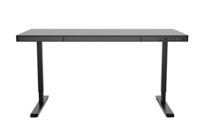 Bureau assis-debout électrique avec tiroir, 140 x 70 cm, noir