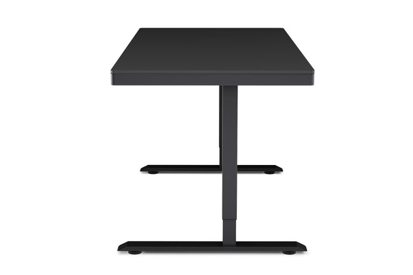 Bureau assis-debout électrique avec tiroir, 140 x 70 cm, noir