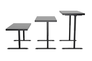 Bureau assis-debout électrique avec tiroir, 140 x 70 cm, noir
