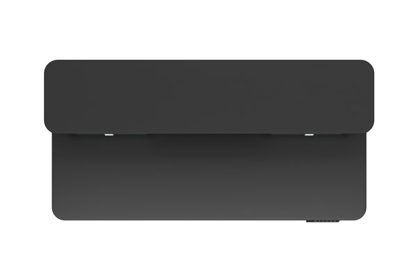 Scrivania elettrica in piedi con ripiano e vano porta tastiera, 120 x 60 cm, nera