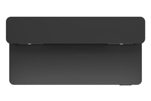 Scrivania elettrica in piedi con ripiano e vano porta tastiera, 140 x 70 cm, nera