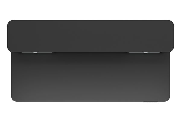 Scrivania elettrica in piedi con ripiano e vano porta tastiera, 140 x 70 cm, nera