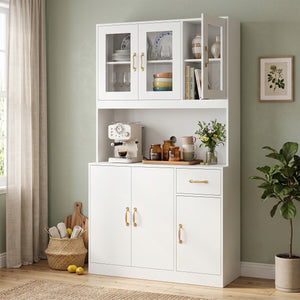 Küchenbuffet Hochschrank 100 x 180 cm weiss