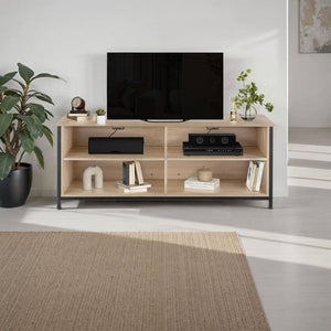 Sideboard Navan 147x41x60,5cm Industrial Holz hell, Eiche Sonoma