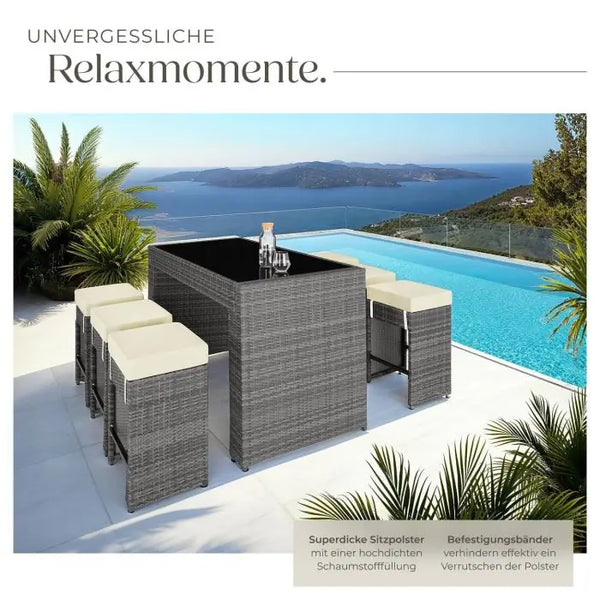Aluminium Rattan Barset Ibiza