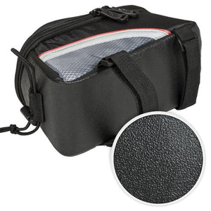 Fahrradtasche mit Rahmen-Befestigung für Smartphones schwarz/grau/rot 20 x 9,5 x 10 cm