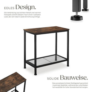 Beistelltisch Filton Industrial Holz dunkel, rustikal