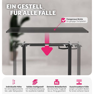 Tischgestell Idun schwarz