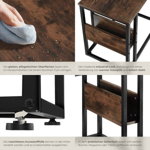Beistelltisch Wigan Industrial Holz dunkel, rustikal