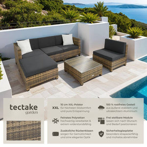 Aluminium Rattan Lounge natur