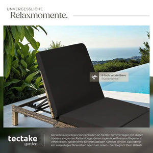 Polyrattan Sonnenliege Sofia - natur