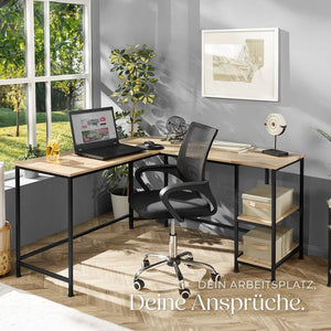 Schreibtisch Hamilton Industrial Holz hell, Eiche Sonoma