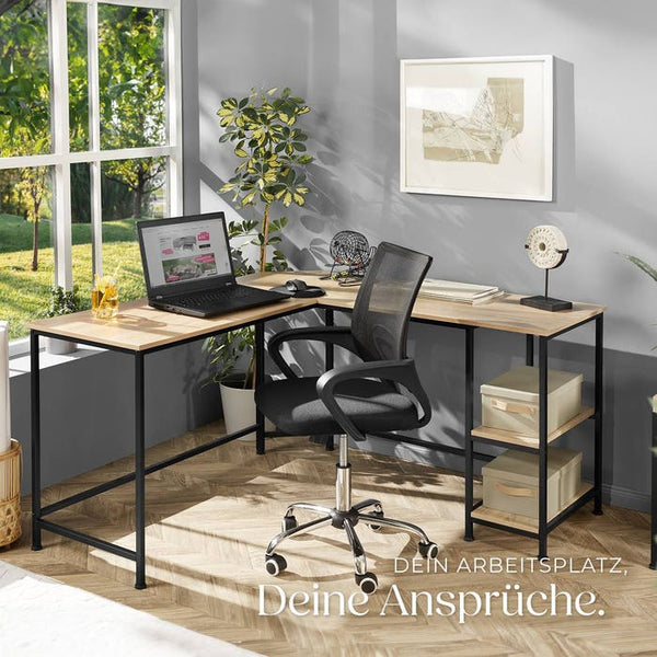 Schreibtisch Hamilton Industrial Holz hell, Eiche Sonoma