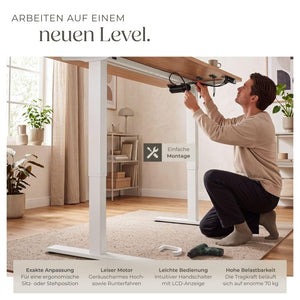 Schreibtischgestell Thor elektrisch höhenverstellbar weiss