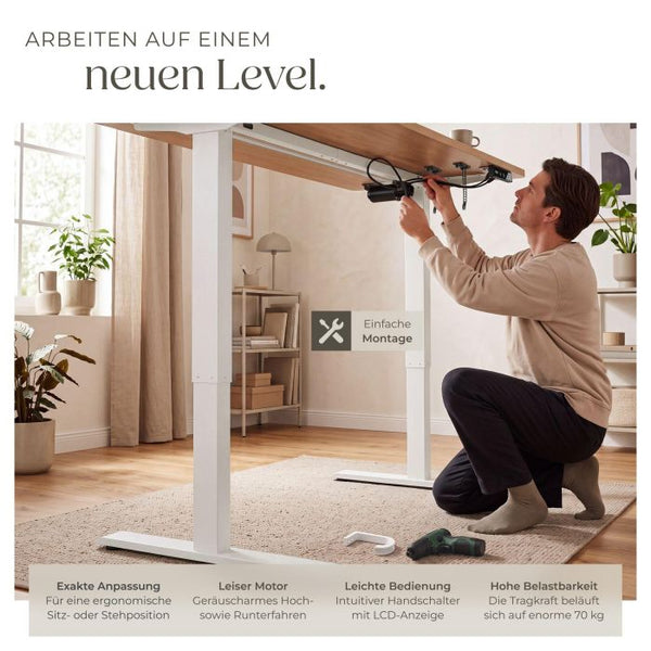 Schreibtischgestell Thor elektrisch höhenverstellbar weiss