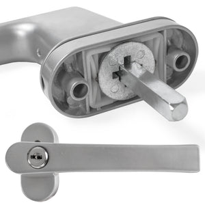 8x Fenstergriffe abschliessbar, silber