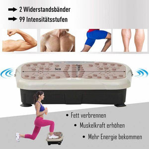 Vibrationsplatte Vibrationstrainer Vibrationsgerät LED-Anzeige USB-Lautsprecher Trainingsbänder Fernbedienung