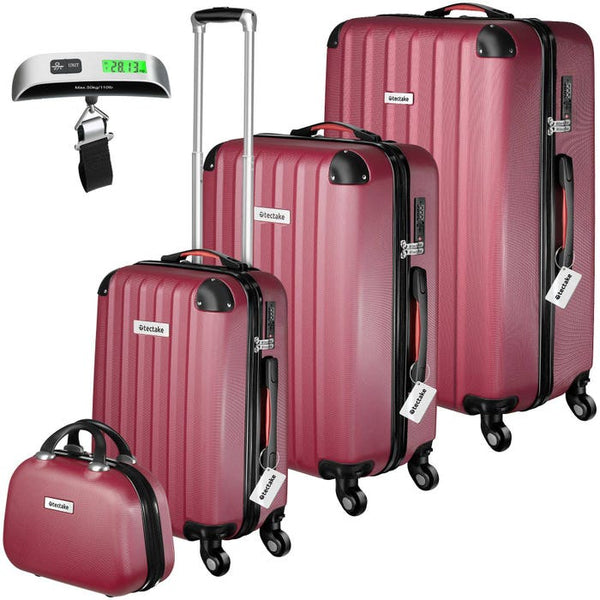 Hartschalenkoffer-Set Cleo weinrot