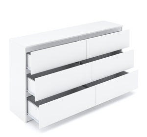 Kommode TALA weiss 6 Schubladen