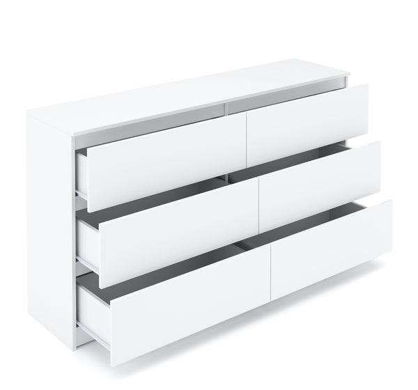 Kommode TALA weiss 6 Schubladen