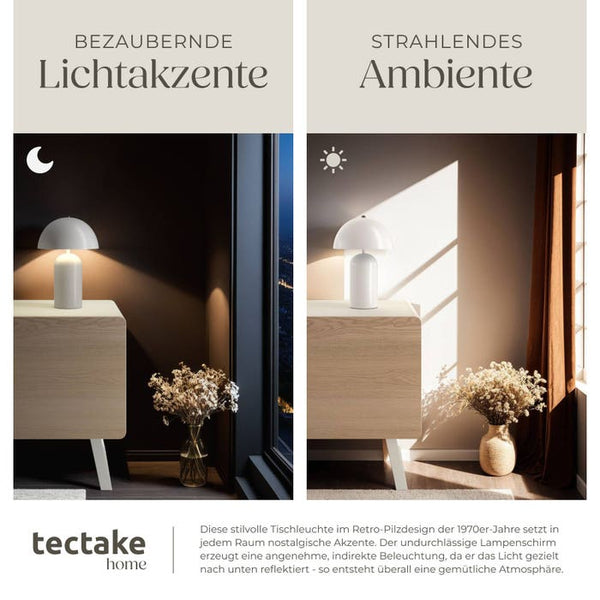 Retro-Tischlampe Altea weiss
