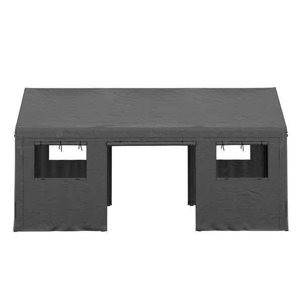 Faltpavillon BORTU 6 x 3 m anthrazit inkl. 4 Seitenwände