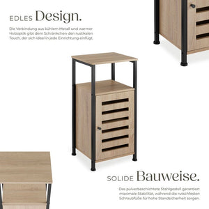 Beistellschrank Durham Industrial Holz hell, Eiche Sonoma