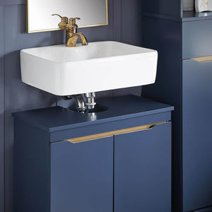 Waschbeckenunterschrank | Badschrank | Waschtisch | Blau | BZR113-B