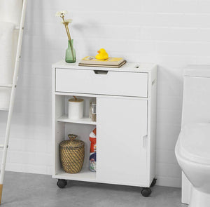 Badrollwagen | Nischenregal | Badschrank Weiss BZR31-W