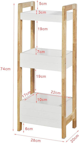 Badregal kleines Regal Aufbewahrungsregal Weiss FRG226-WN