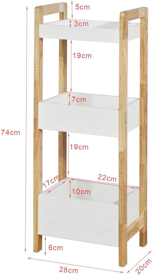 Badregal kleines Regal Aufbewahrungsregal Weiss FRG226-WN