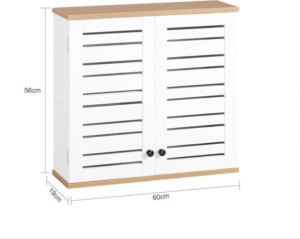 Wandschrank Bad | Hängeschrank | Badschrank Weiss BZR42-W