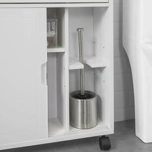 Badrollwagen | Nischenregal | Badschrank Weiss BZR31-W