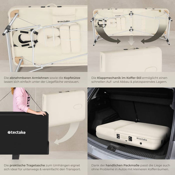 3 Zonen Massageliege Phuket beige