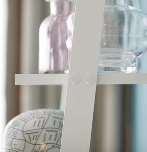 Leiterregal | Treppenregal | Badregal Weiss FRG15-W