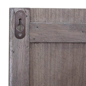 Wandgarderobe Garderobenpaneel Shabby-Look Vintage, 8 Haken 91x60cm ~ braun, shabby