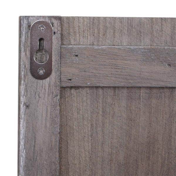 Wandgarderobe Garderobenpaneel Shabby-Look Vintage, 8 Haken 91x60cm ~ braun, shabby
