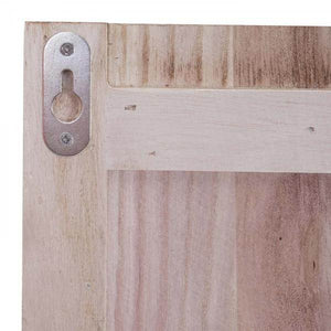 Wandgarderobe Garderobenpaneel Shabby-Look Vintage, 8 Haken 91x60cm ~ naturbraun